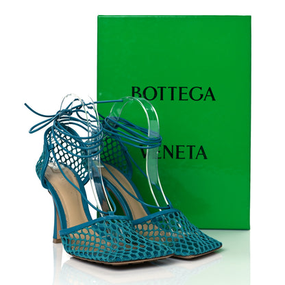 Bottega Veneta Mesh Nappa Stretch Ankle Tie 90mm Sandals 39.5 Blaster 9 of 9