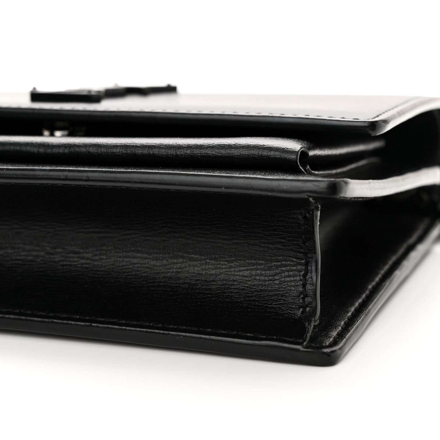 Calfskin Monogram Sunset Top Handle Chain Wallet Black