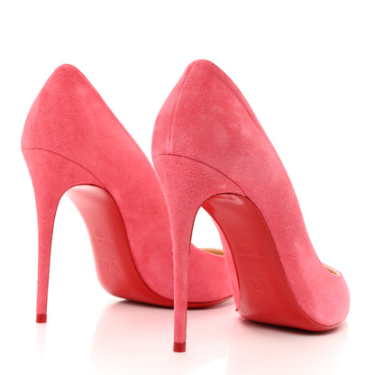 Christian Louboutin Veau Velours Pigalle Follies 100 Pumps 38 Begonia 4 of 8