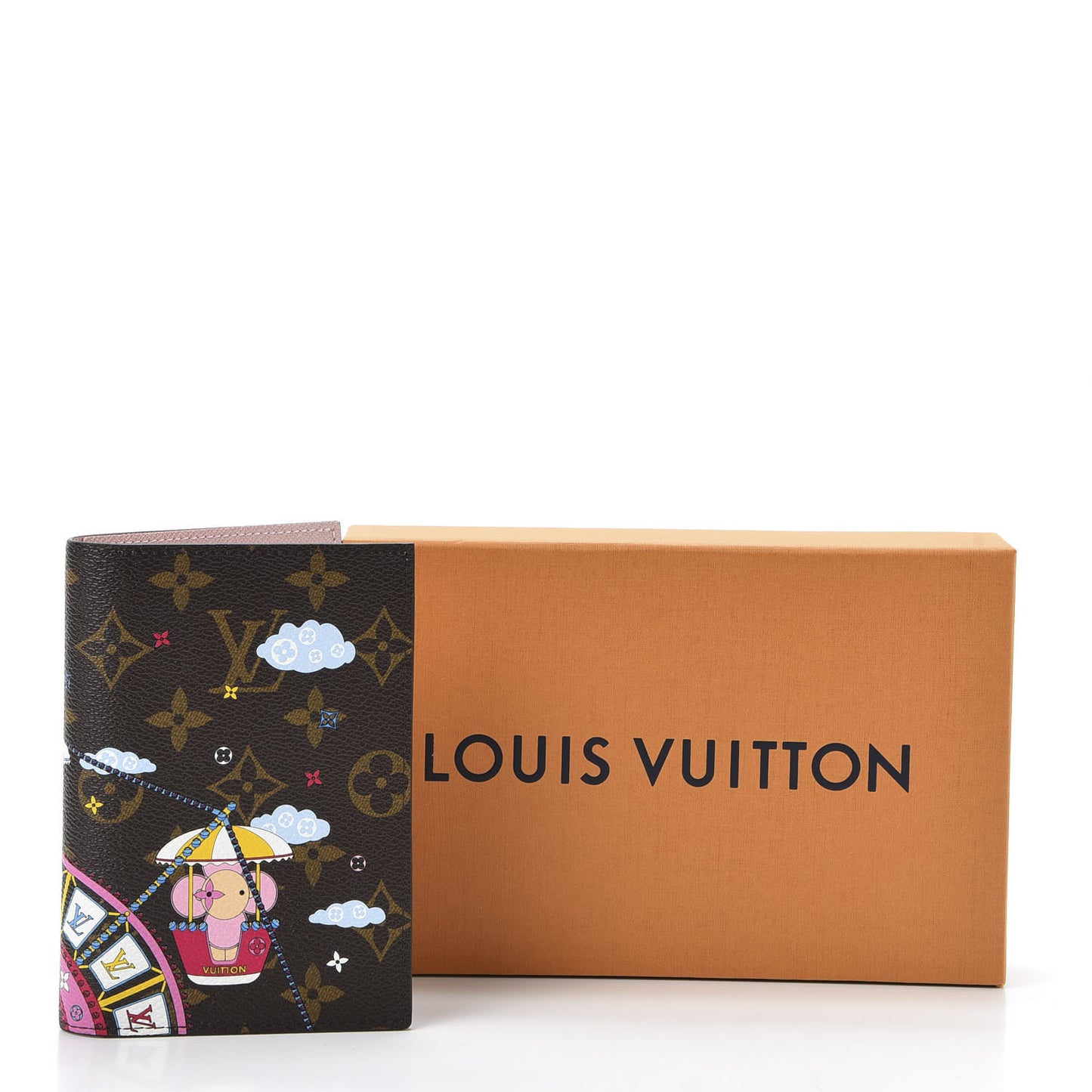 Monogram 2020 Christmas Animation Big Wheel Passport Cover Rose Ballerine