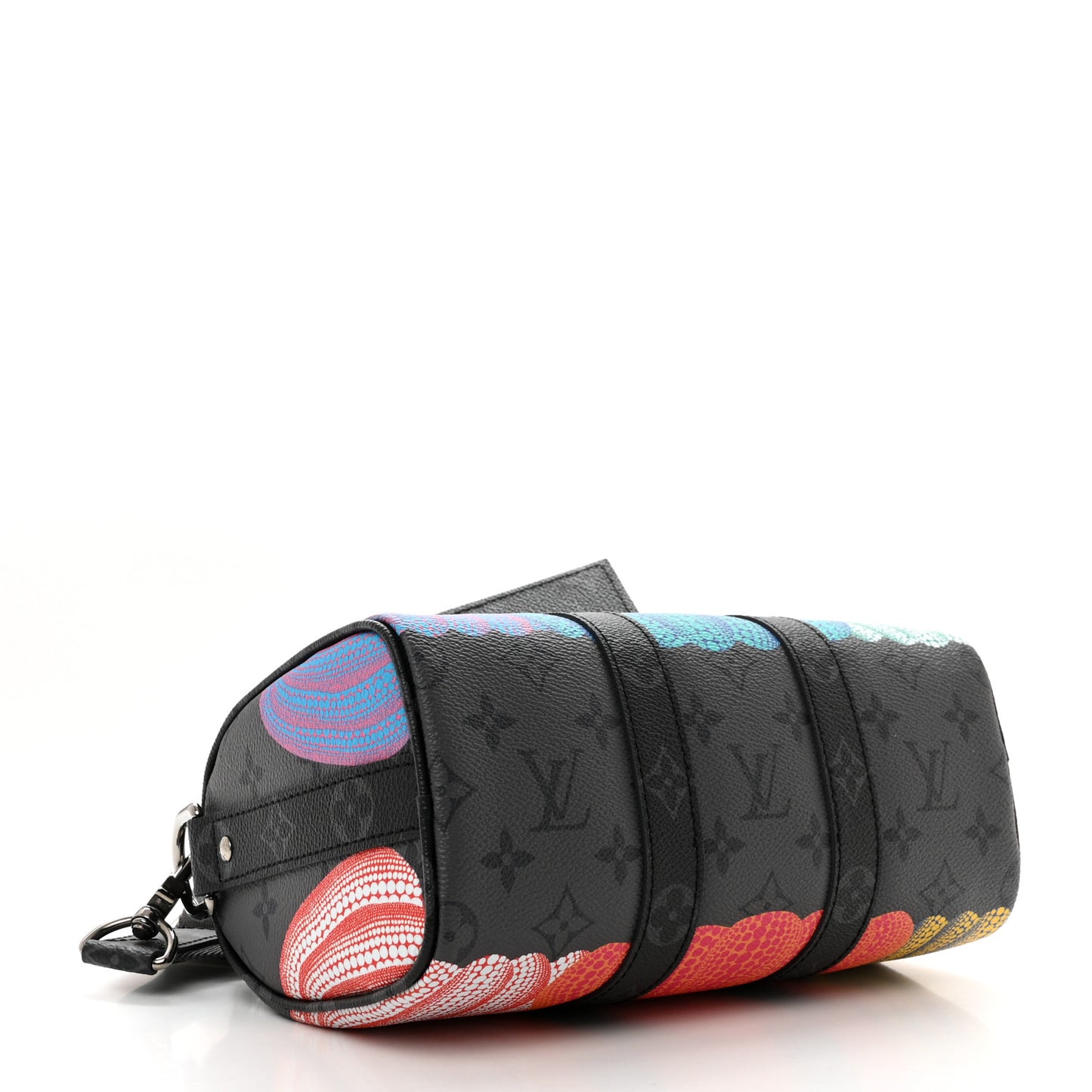 LV X YK Monogram Eclipse Reverse Pumpkin Keepall Bandouliere 25 Multicolor