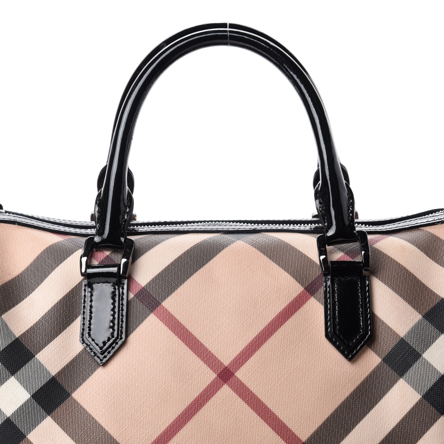 Burberry Nova Check Small Chester Bowling Bag Black 17 of 17