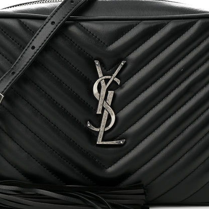Saint Laurent Calfskin Matelasse Monogram Lou Camera Bag Black 8 of 13