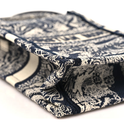 Christian Dior Canvas Toile de Jouy Reverse Embroidered Mini Book Tote Phone Bag Blue 8 of 9