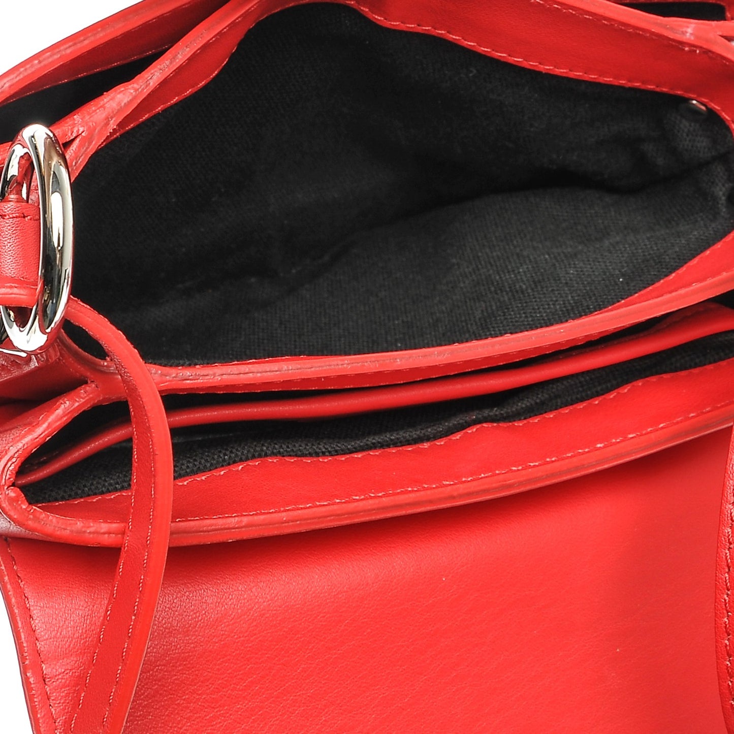 Calfskin Twin skull Tote Red