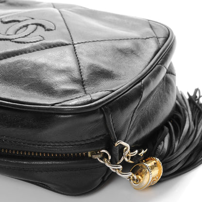 Chanel Lambskin Quilted Tassel Camera Case Black 14 of 15