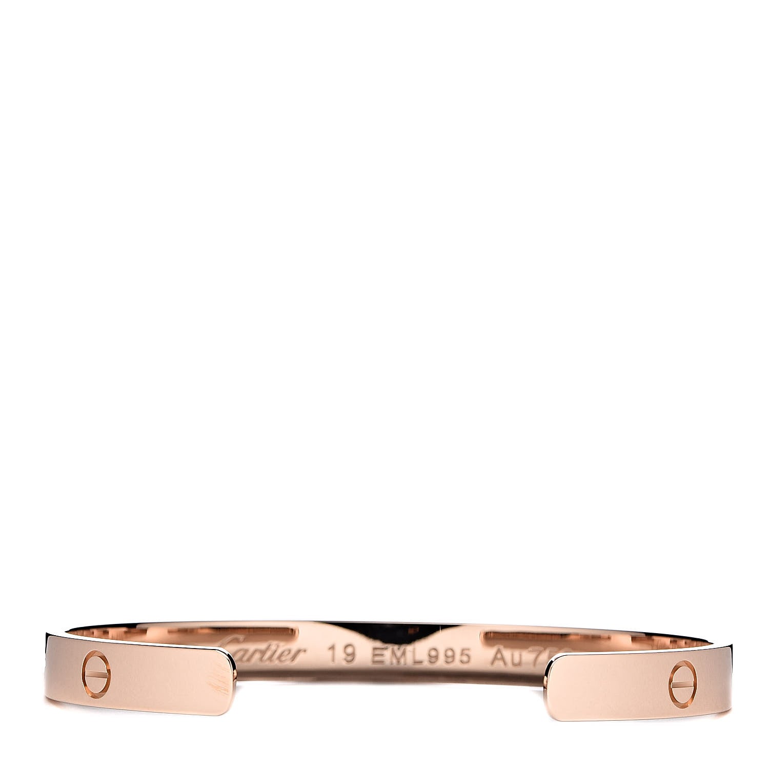 Cartier 18K Pink Gold LOVE Cuff Bracelet 19 3 of 6