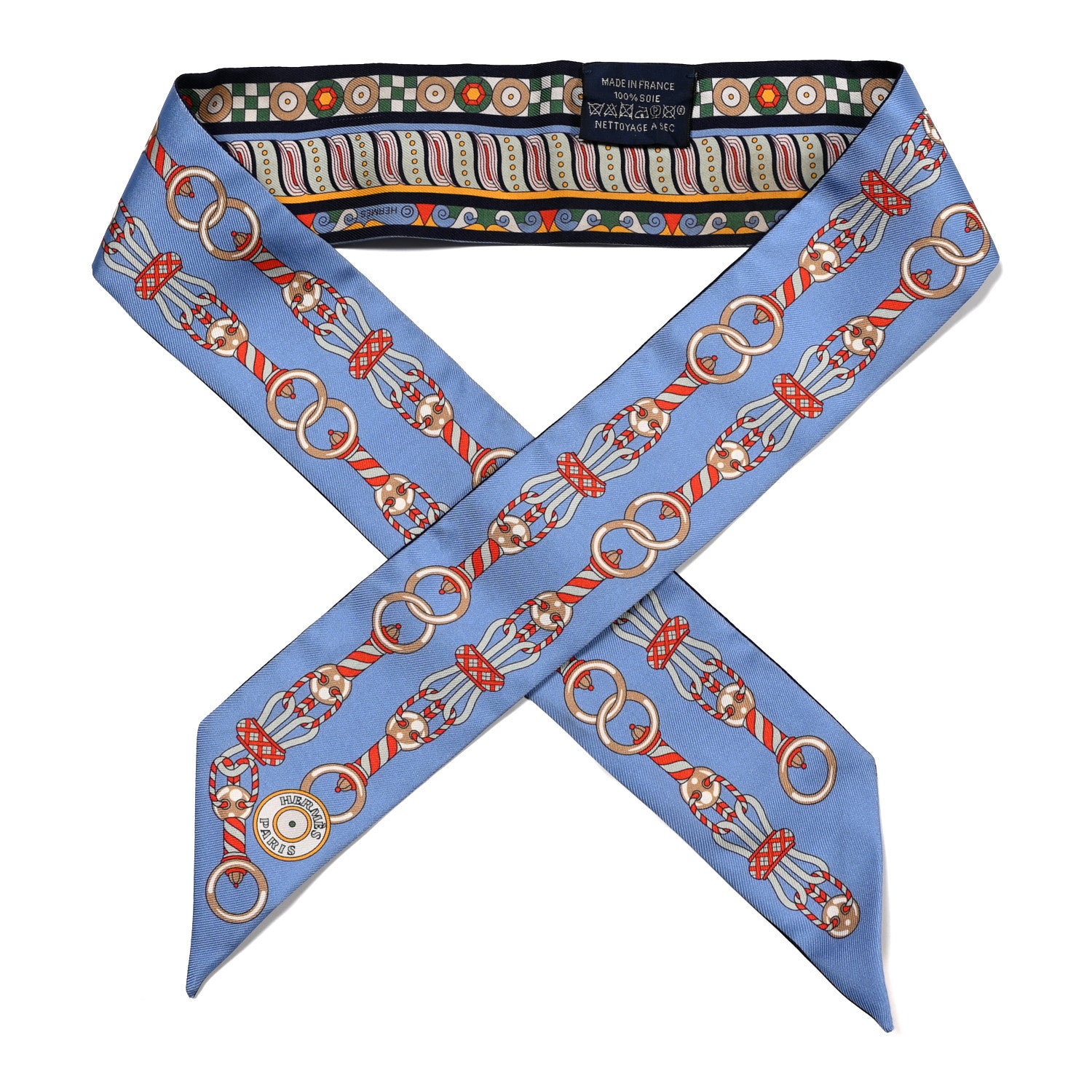 Hermes Silk Harnais En Rosace Twilly Bleu Multicolor 1 of 4