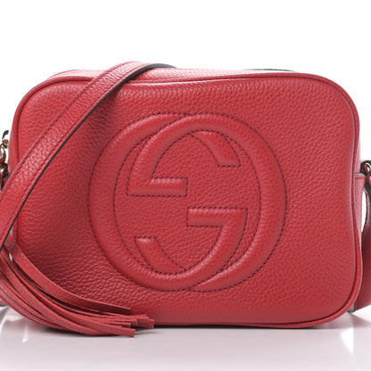Gucci Pebbled Calfskin Small Soho Disco Bag Tabasco Red 8 of 10