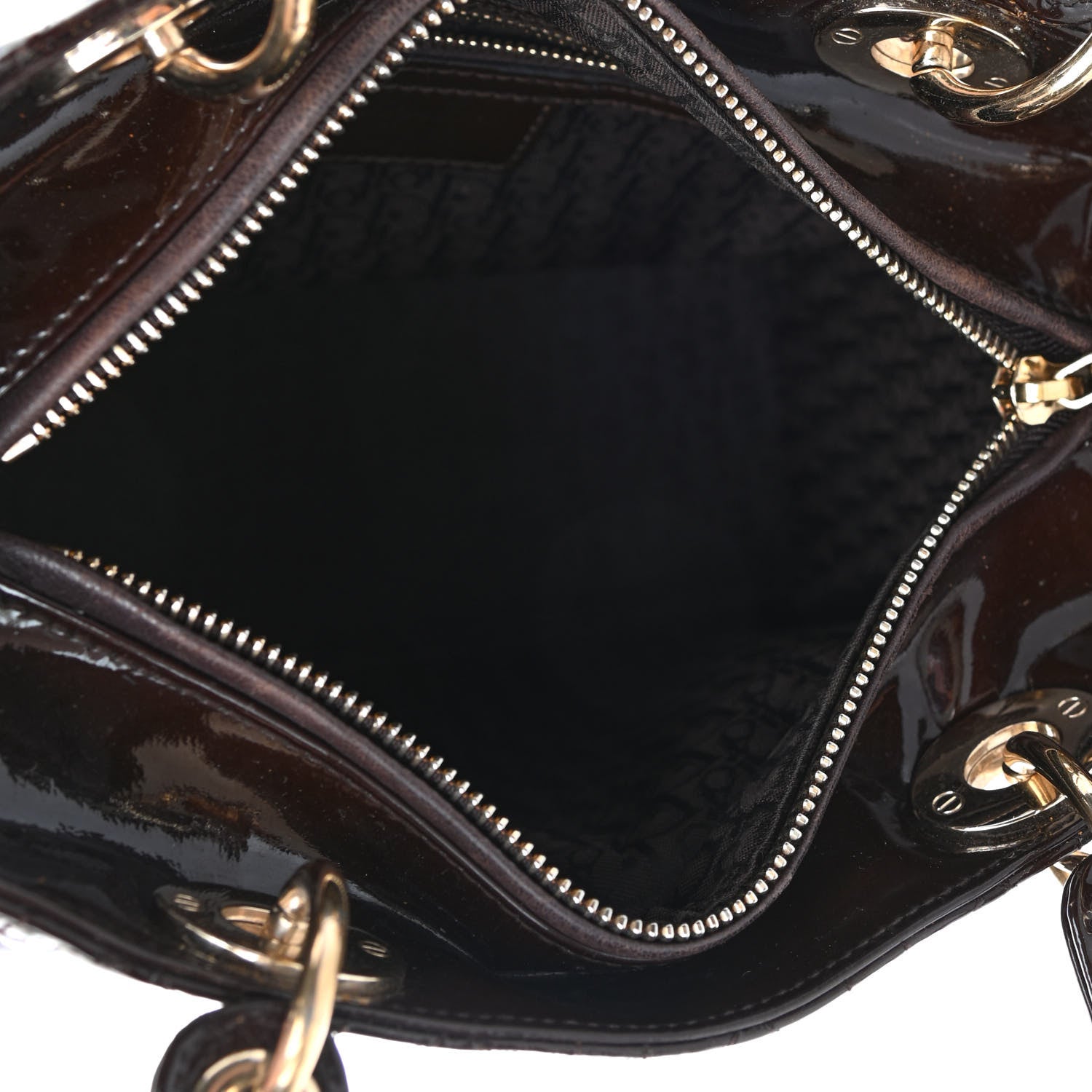 Christian Dior Patent Cannage Medium Lady Dior Dark Brown 4 of 4