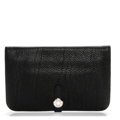 Hermes Togo Dogon Duo Wallet Black 1 of 7