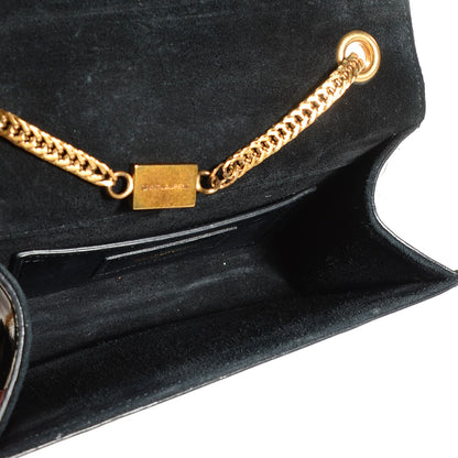 Saint Laurent Patent Small Classic Monogram Kate Tassel Satchel Black 5 of 9