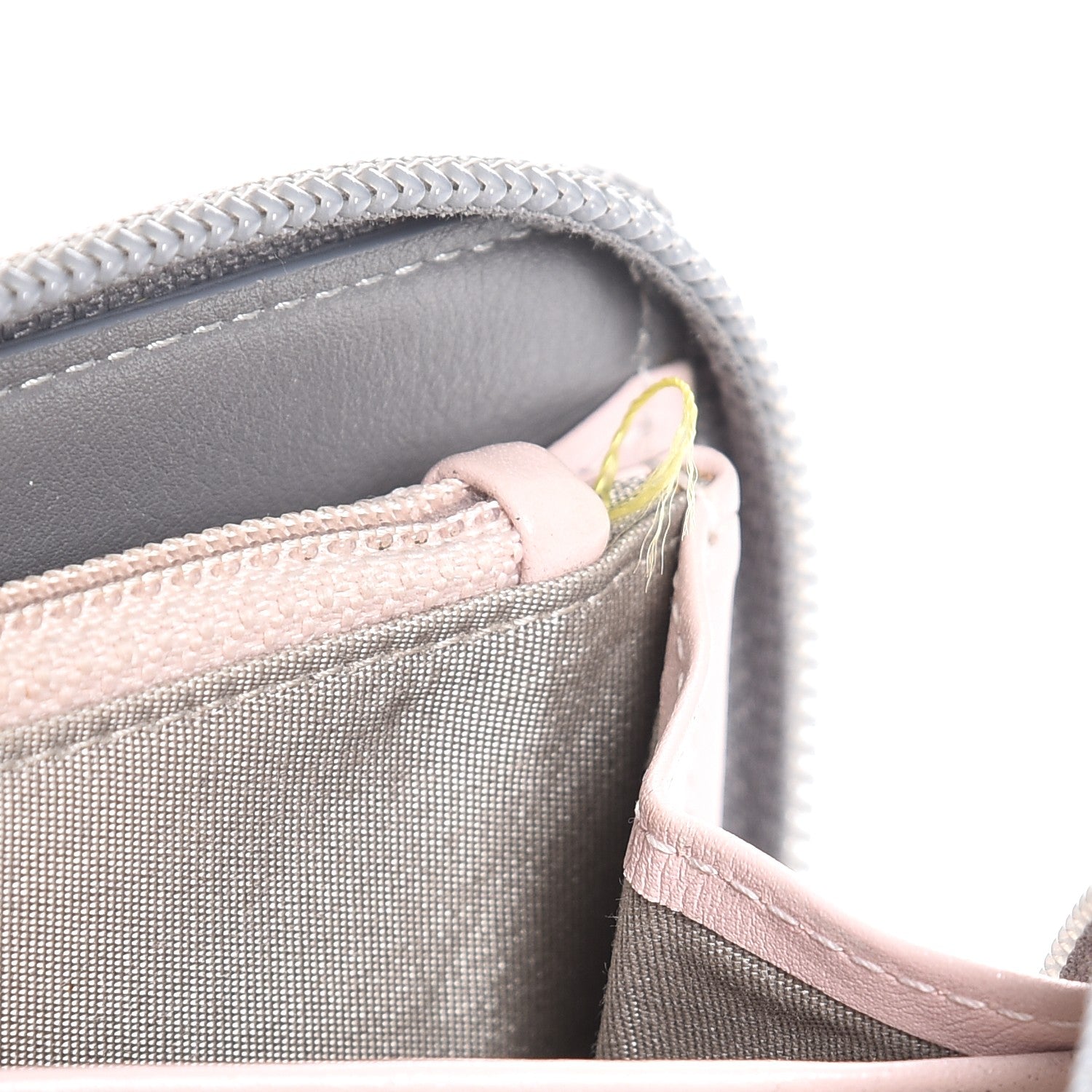 Chanel Calfskin Stitched Large Zip Around Wallet Silver 9 of 13