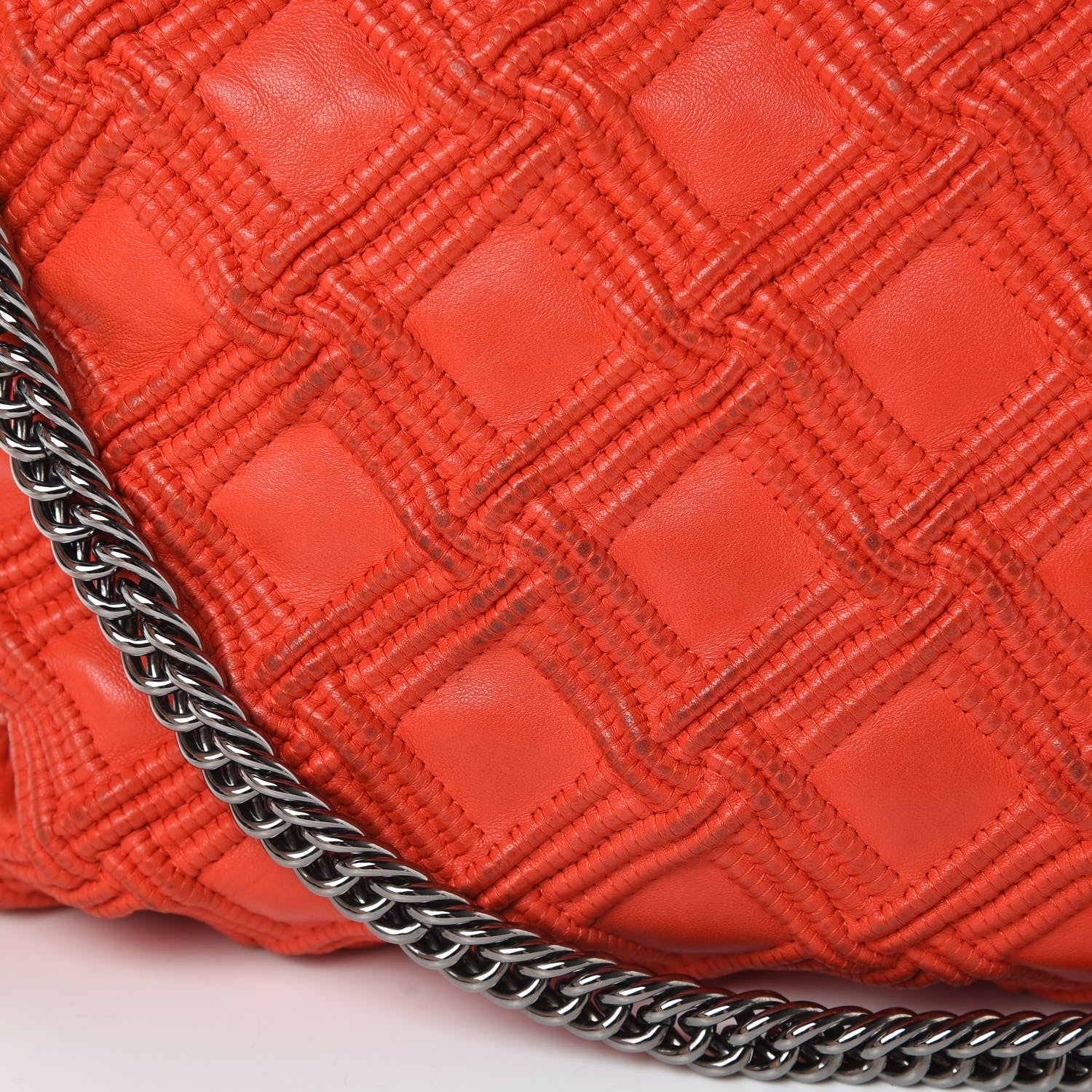 Chanel Lambskin Stitched Large Walk Of Fame Flap Red 11 of 13