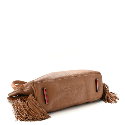 Christian Louboutin Grained Calfskin Passage Fringe Shopping Tote Brown 4 of 10