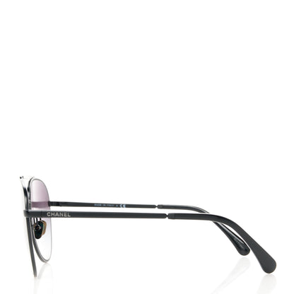 Chanel Metal Aviator Sunglasses 4279-B Black 3 of 8