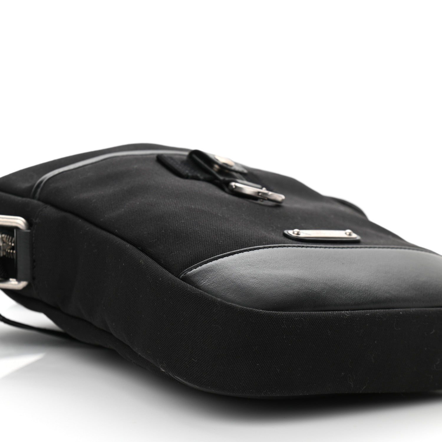 Saint Laurent Canvas Rivington Race Pouch Black 8 of 9