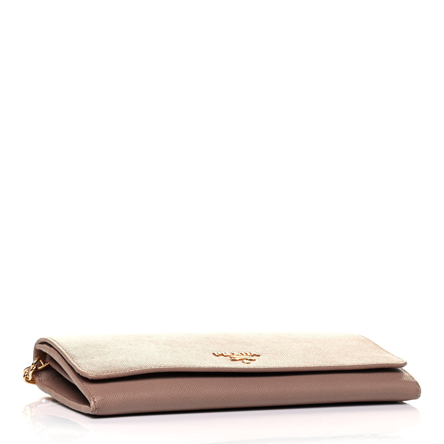 Prada Saffiano Metal Oro Chain Wallet Cammeo 3 of 4