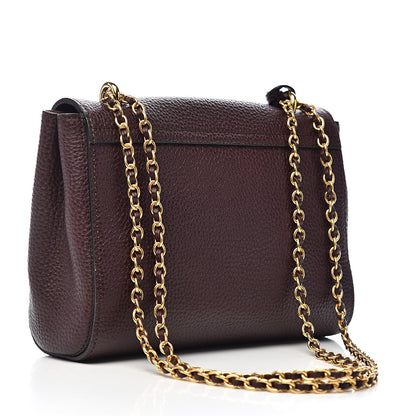 Mulberry Glossy Goatskin Small Lily Flap Oxblood 3 of 13