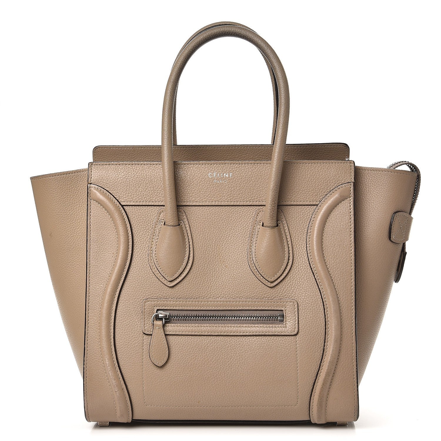 Celine Drummed Calfskin Micro Luggage Dune 1 of 21