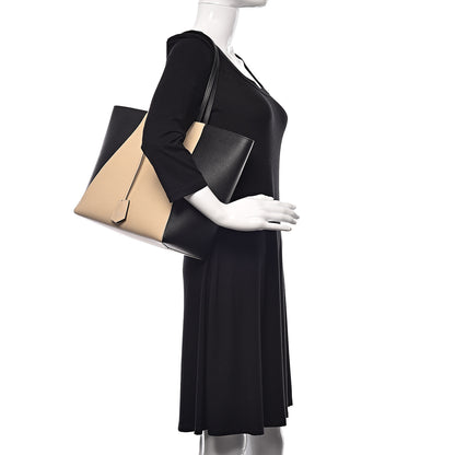 Louis Vuitton Calfskin Lockme Cabas Vanille Black 2 of 9