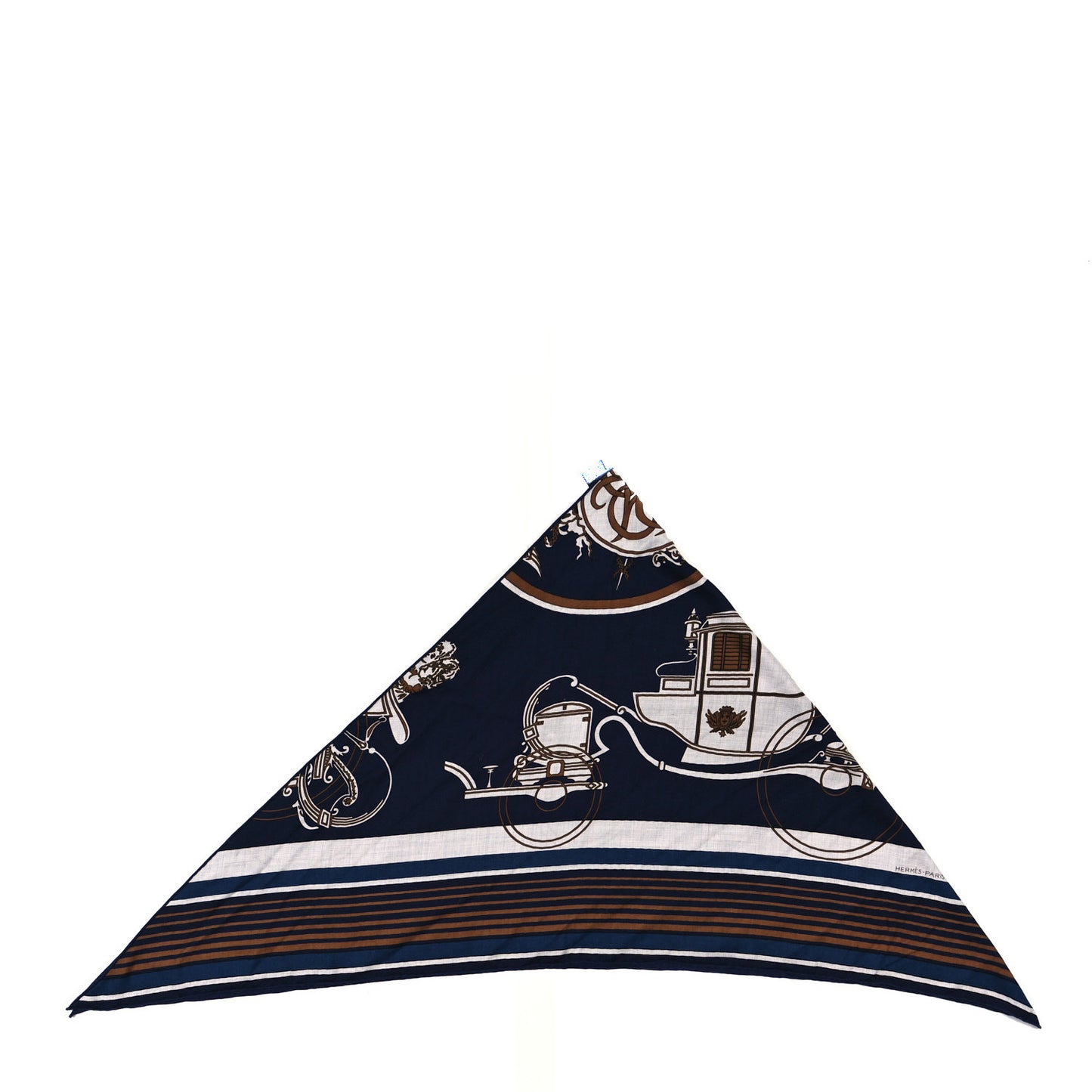 Cashmere Silk Ex-Libris Triangle Scarf