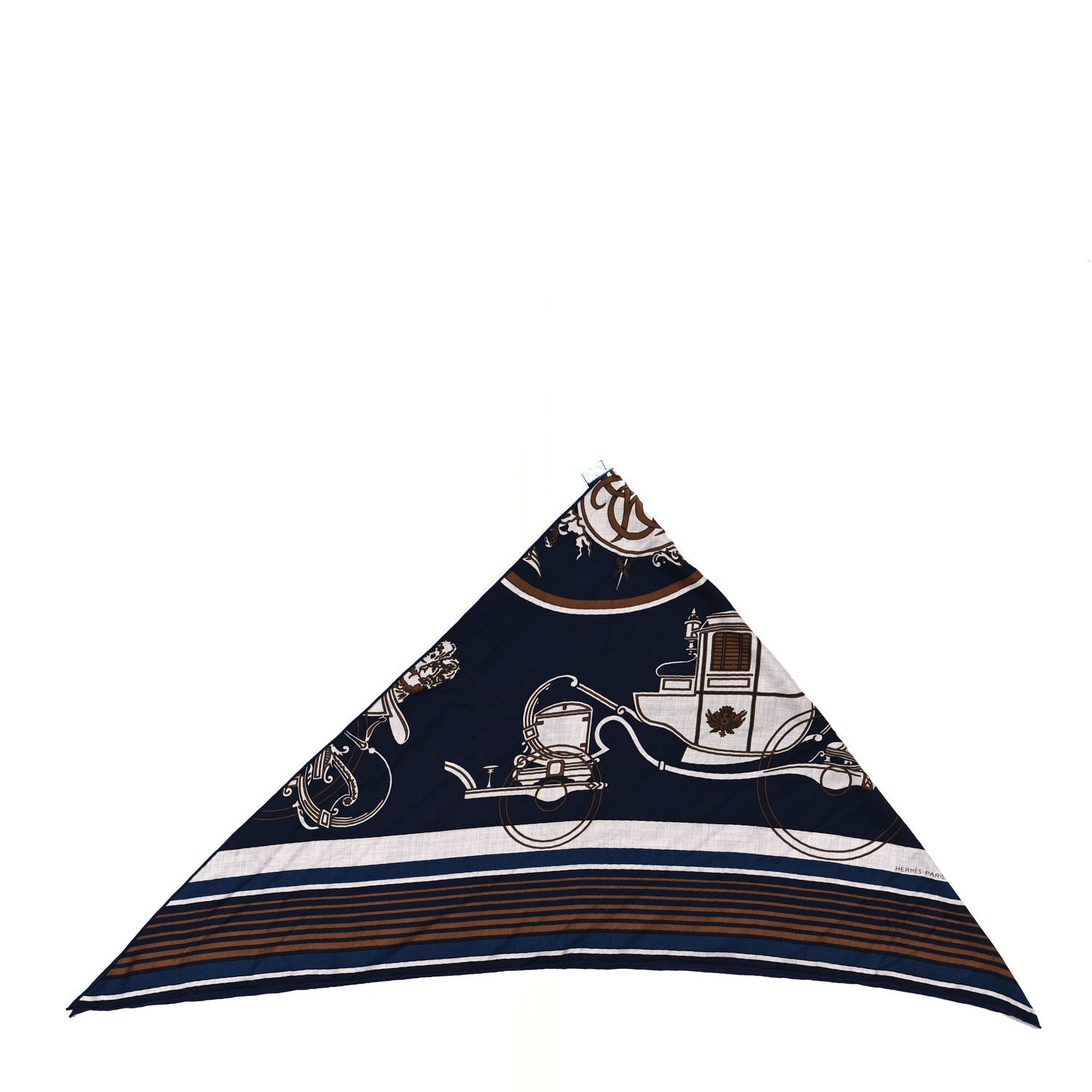 Hermes Cashmere Silk Ex-Libris Triangle Scarf 2 of 4