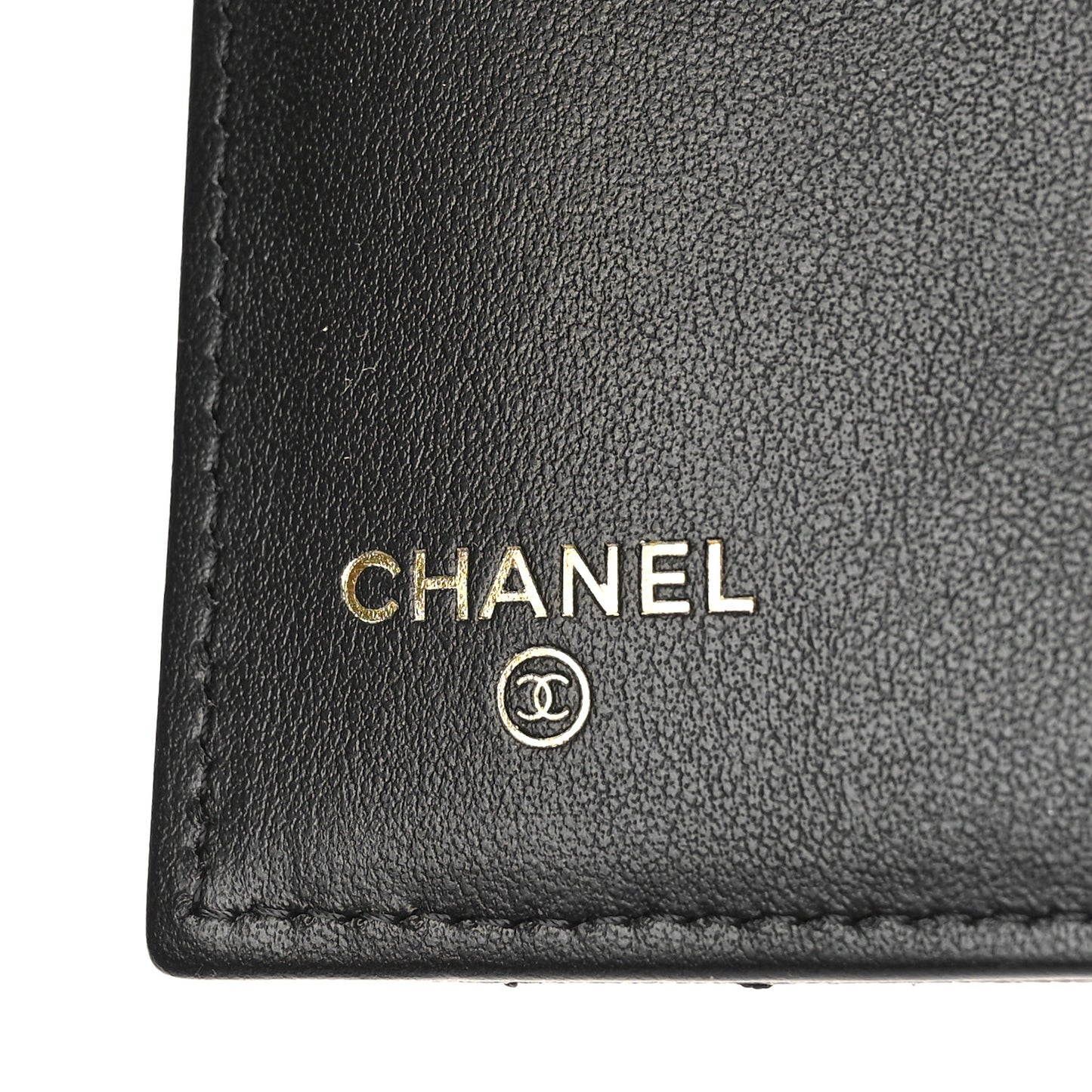 Caviar Quilted Studded CC Medium Flap Wallet Black