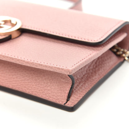 Gucci Dollar Calfskin Interlocking G Chain Wallet Soft Pink 8 of 9