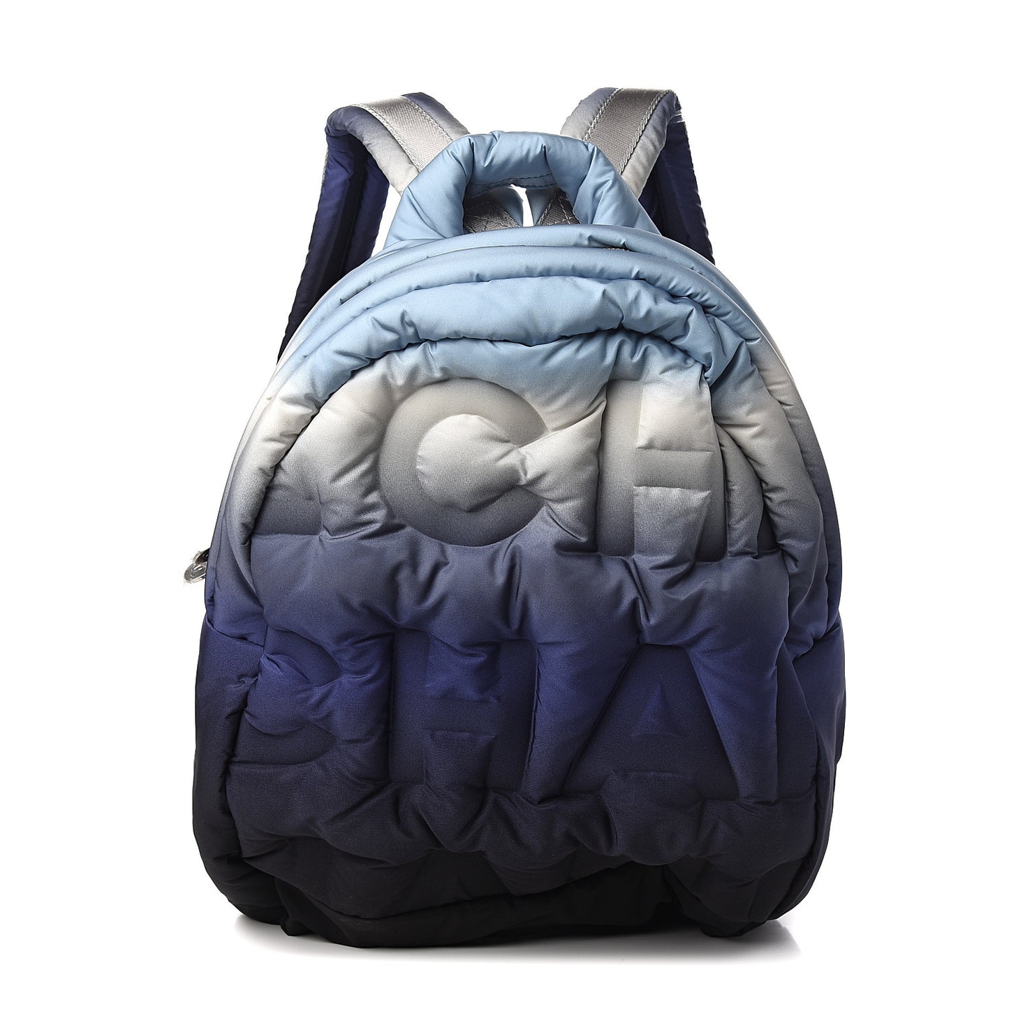 Nylon Embossed Small Doudoune Backpack Black Blue White