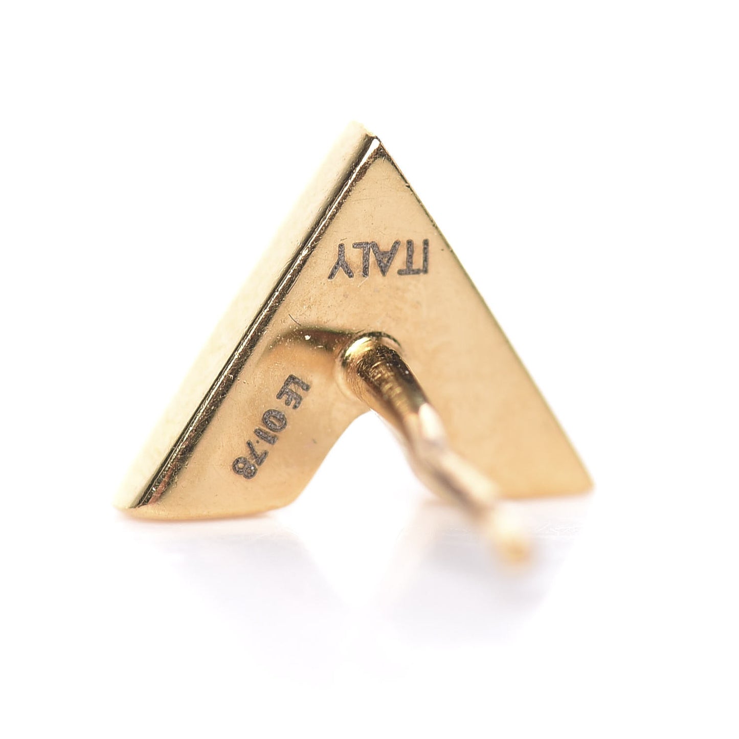 Brass Essential V Stud Earrings Gold