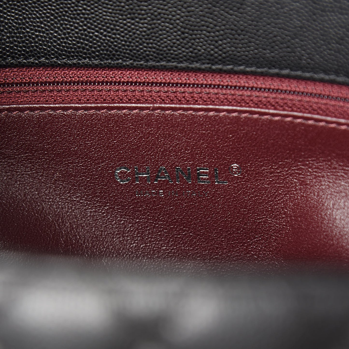 Caviar Lizard Quilted Medium Coco Handle Flap Black