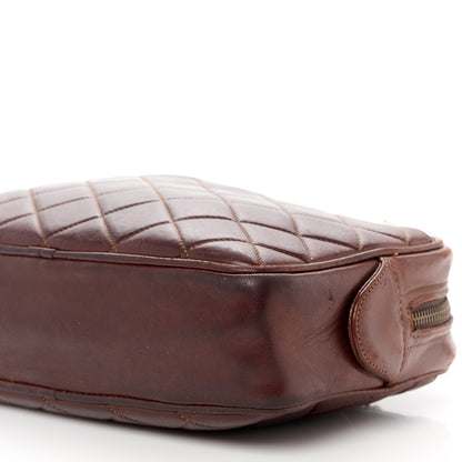 Chanel Lambskin Quilted Camera Case Burgundy 10 of 12