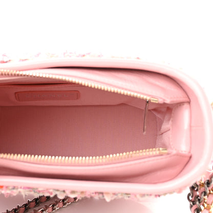 Chanel Tweed Calfskin Small Gabrielle Hobo Light Pink 5 of 10
