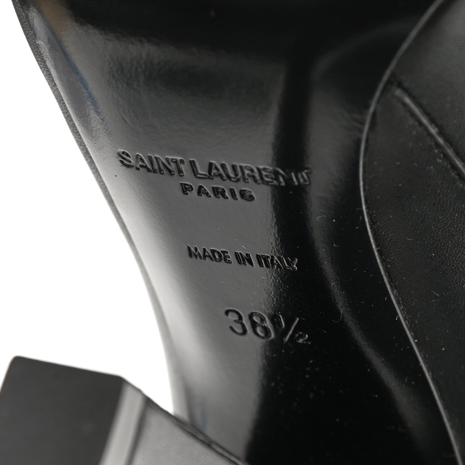 Saint Laurent Smooth Calfskin 68 Knee High Boots 38.5 Black 6 of 10