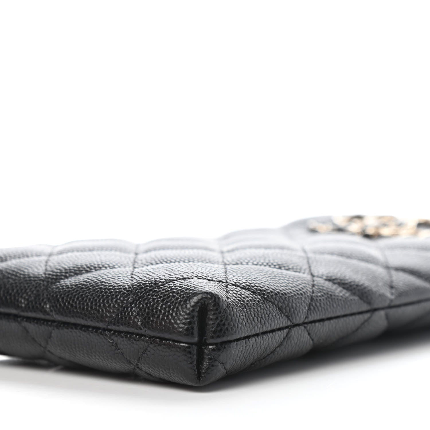 Chanel Caviar Quilted French New Wave Phone Holder With Chain Black 10 of 10