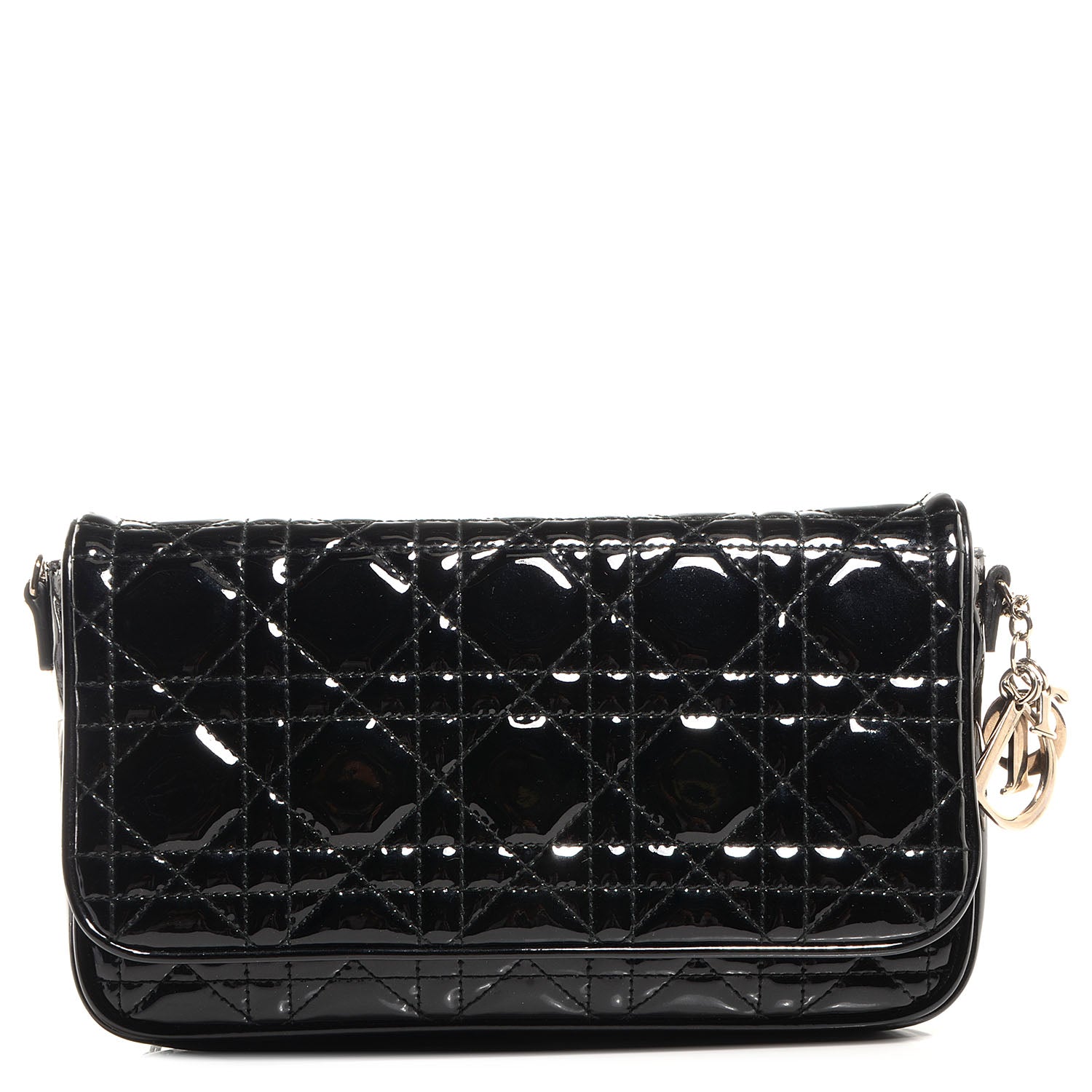 Christian Dior Patent Cannage Lady Dior Evening Clutch Black 1 of 7