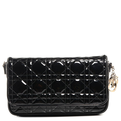 Christian Dior Patent Cannage Lady Dior Evening Clutch Black 1 of 7
