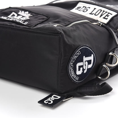 Dolce & Gabbana Nylon Logo Patches Backpack Black 6 of 9