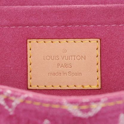 Louis Vuitton Monogram Denim Mini Pleaty Fuchsia 6 of 7