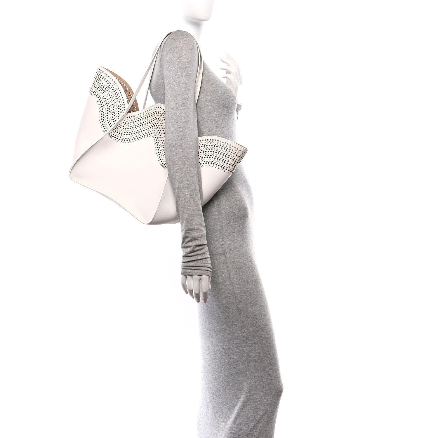 Alaia Calfskin Vienne Lili 24 Tote White 2 of 10