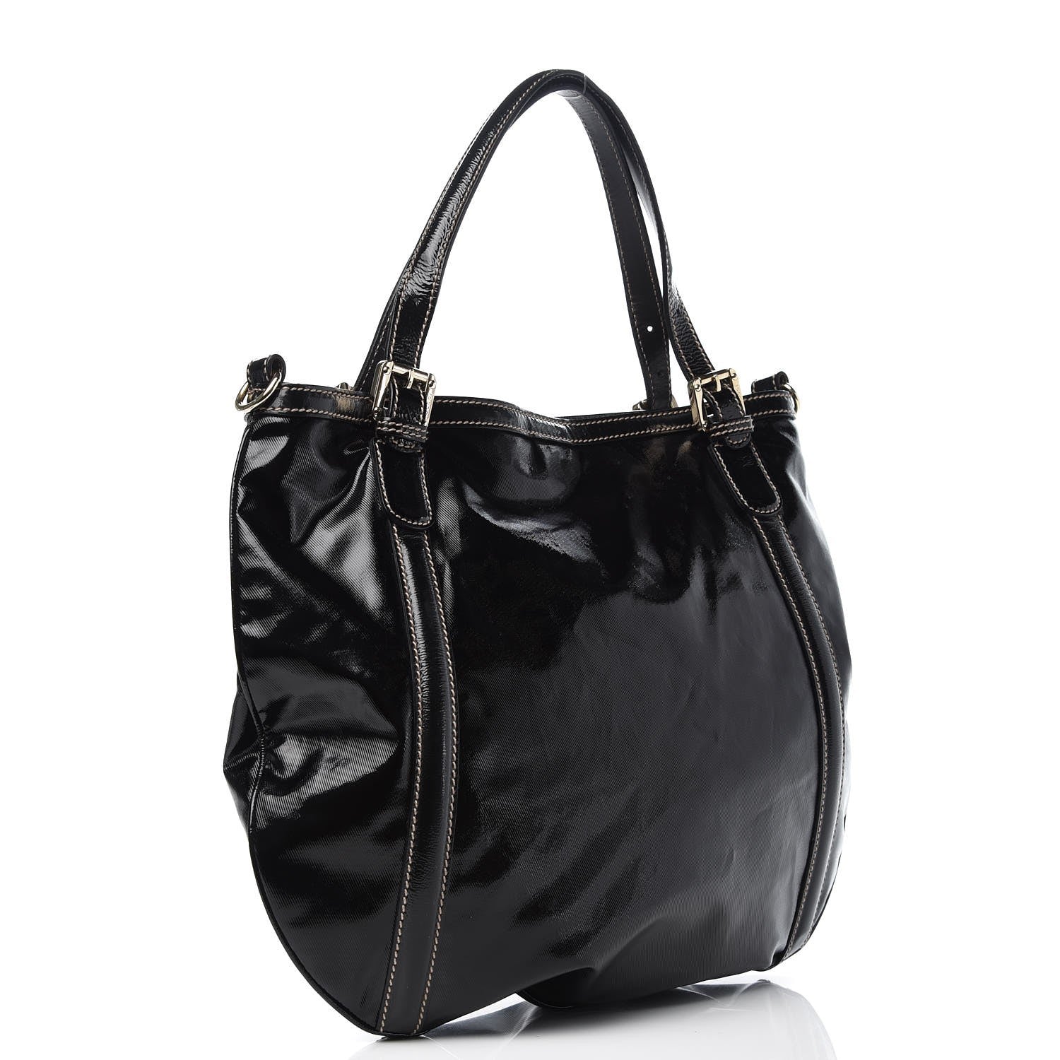 Gucci Calfskin Medium Britt Tote Dark Brown 2 of 11