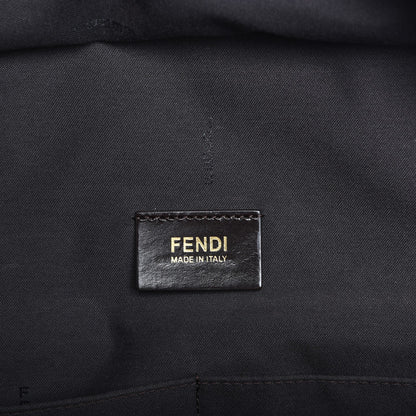 Fendi Zucca Vitello Artic Medium Double Zip Tote Tobacco Castagna 6 of 7