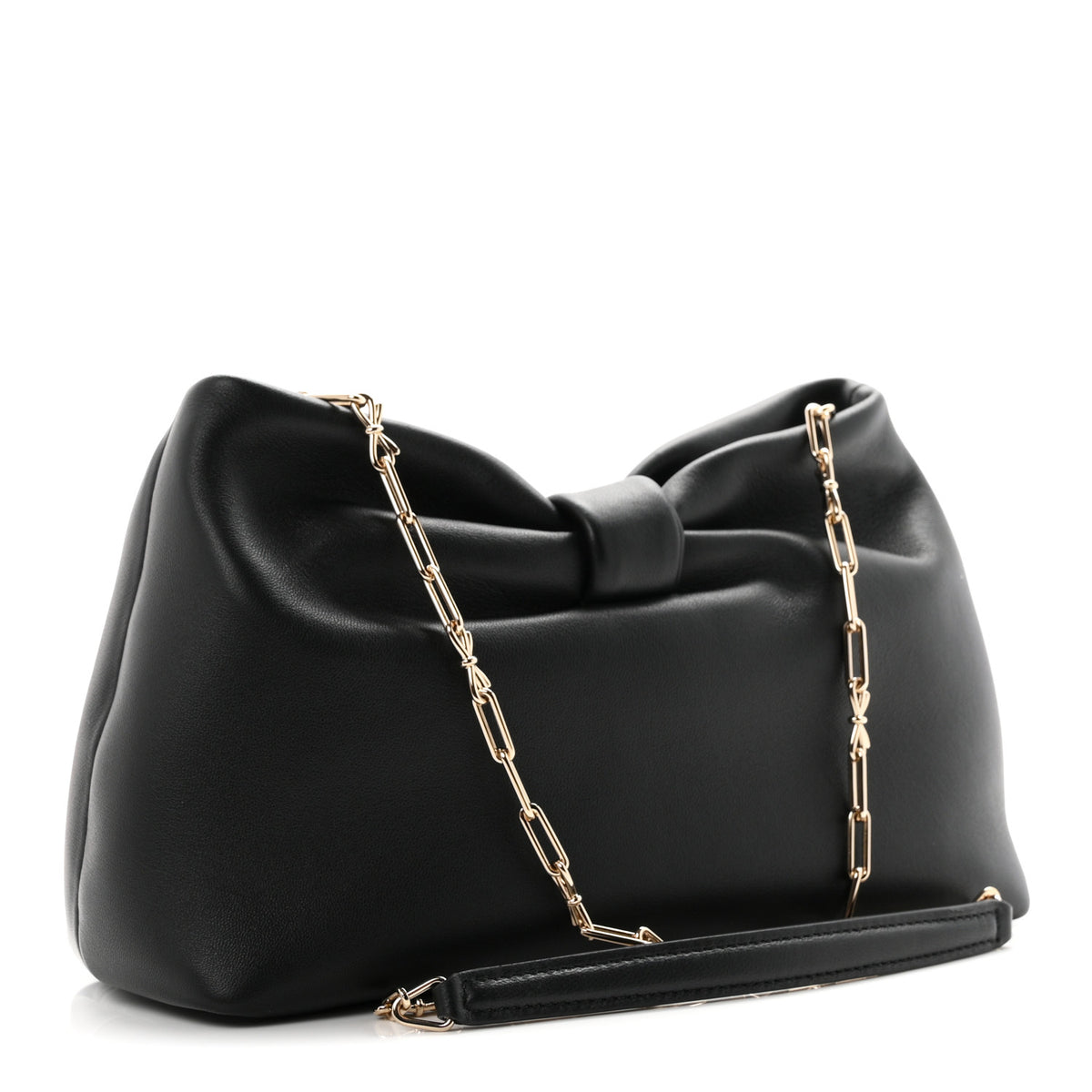 Lambskin Small Bow Bag Black