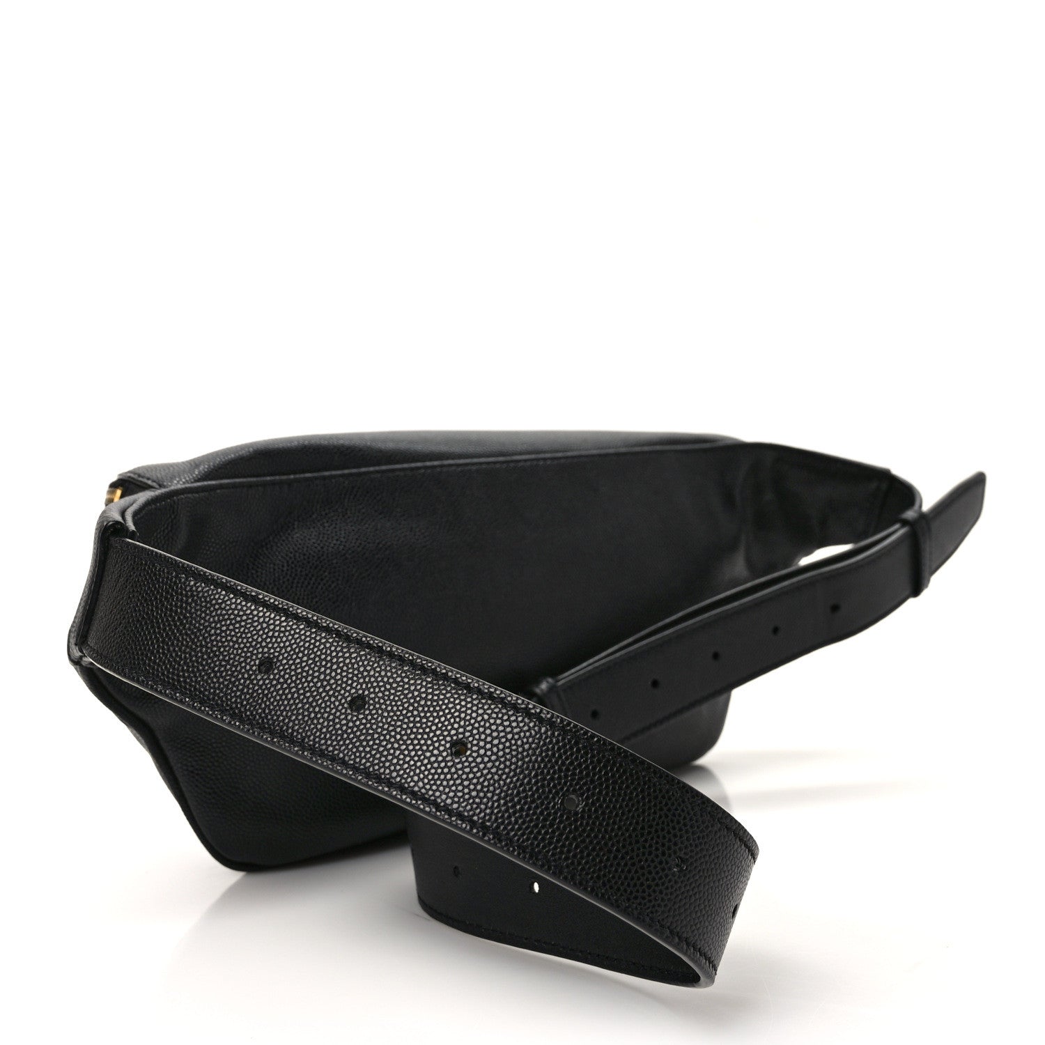 Saint Laurent Grain De Poudre Monogram Belt Bag Black 3 of 10