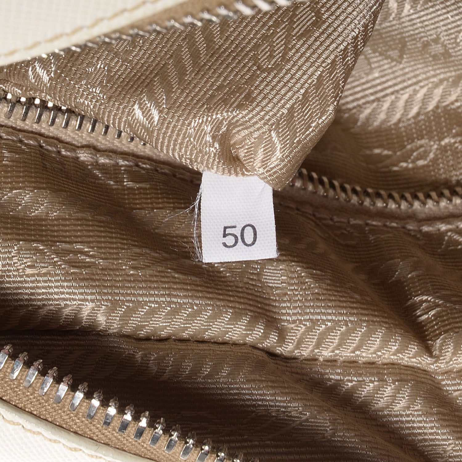 Prada Saffiano Lux Petite Bowler Talco White 9 of 12
