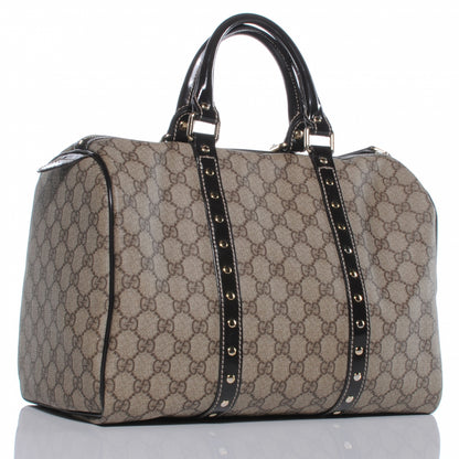 Gucci Monogram Guccissima Hearts Studded Medium Joy Boston Dark Brown 3 of 8