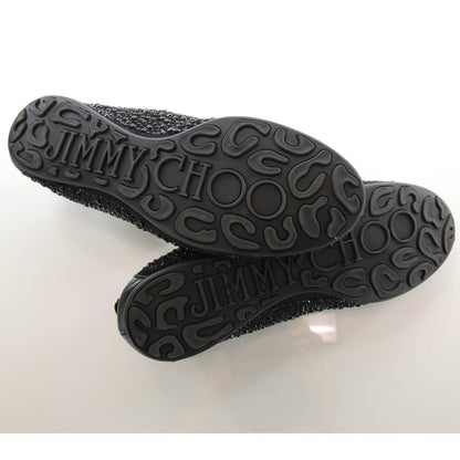 Jimmy Choo Jeweled Suede Weber Ballet Flats 37 Black 4 of 7