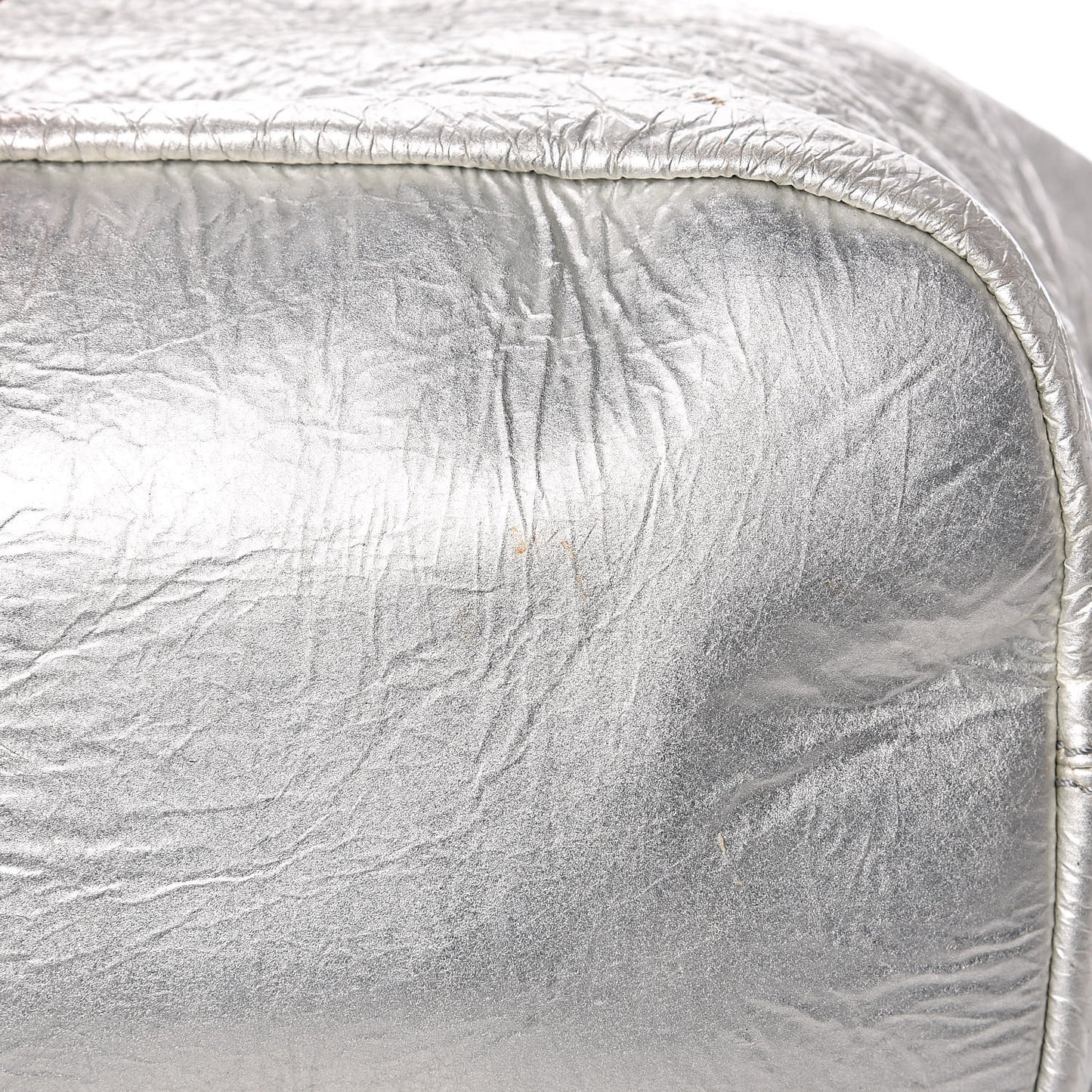 Crinkled Patent Large Nightingale Silver
