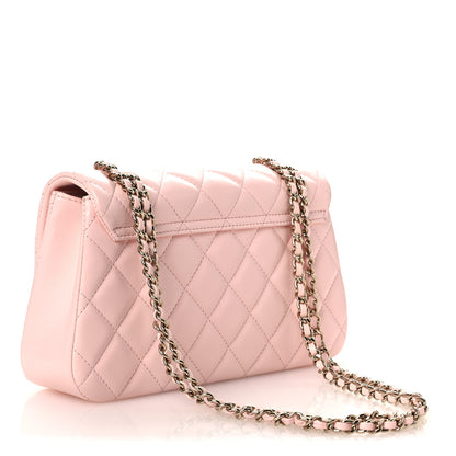 Chanel Lambskin Quilted Small Rectangular Flap Light Pink 3 of 12